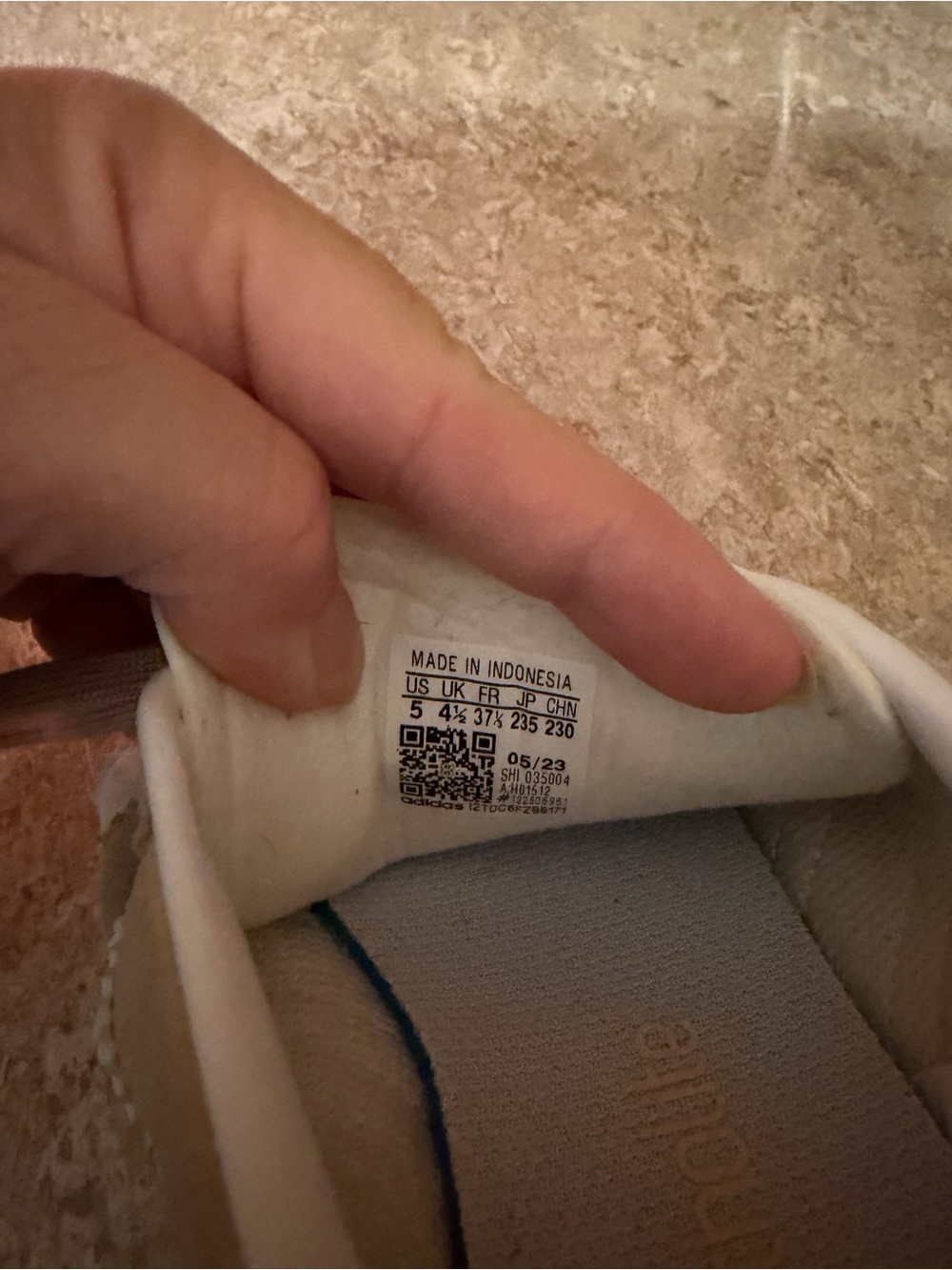 Big kids adidas Gazelle Suede Sneakers - Blush Pink (tan) & White - Picture 5 of 6